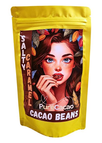 3x Ochutené Kakaové Bôby - Sladké Vanilka+Škorica, Slaný Karamel, Jemne Pikantné - Zľava 10%